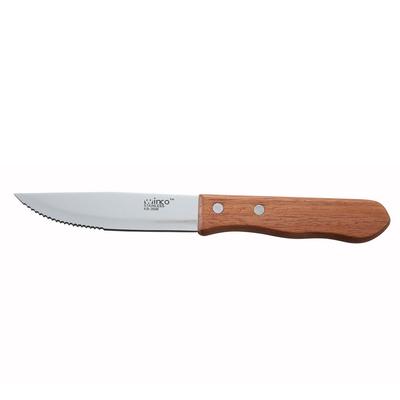 Winco KB-30W Jumbo Steak Knife w/ 5" Heavy Duty Blade & Wooden Handle, Stainless Steel, Pointed Tip