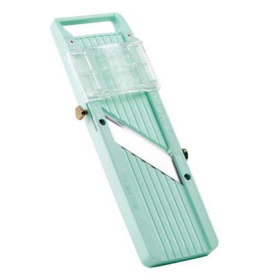 Winco MDL-5P Japanese Mandoline Slicer w/ (3) Slice Settings - Stainless Steel Blades, Plastic Frame, Green