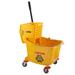 Winco MPB-36 36 qt Mop Bucket Combo - Side Press Wringer, Yellow