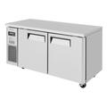 Turbo Air JUF-60S-N 59" W Undercounter Freezer w/ (2) Section & (2) Door, 115v, Silver
