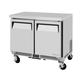 Turbo Air MUR-34S-N6 M3 34"W Undercounter Refrigerator w/ (1) Section & (2) Doors, 115v, Silver