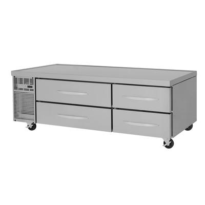 Turbo Air PRCBE-72F-N 72" PRO Series Chef Base Freezer w/ 4 Drawers - 115v, Stainless Steel
