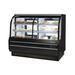 Turbo Air TCGB-60CO-B-N 60 1/2" Full Service Bakery Display Case w/ Curved Glass - (3) Levels, 115v, Black