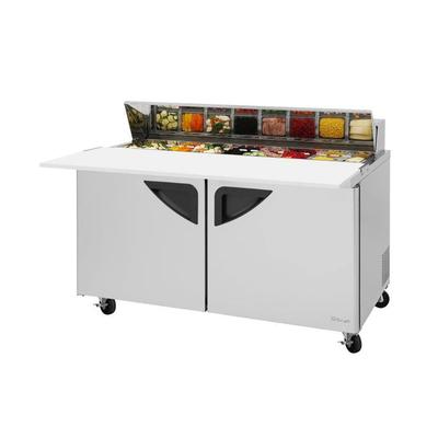 Turbo Air TST-60SD-16-N 60 1/4" Super Deluxe Sandwich/Salad Prep Table w/ Refrigerated Base, 115v, Stainless Steel