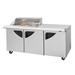 Turbo Air TST-72SD-15M-N-CL 72 5/8" Sandwich/Salad Prep Table w/ Refrigerated Base, 115v, 3 Sections, Stainless Steel