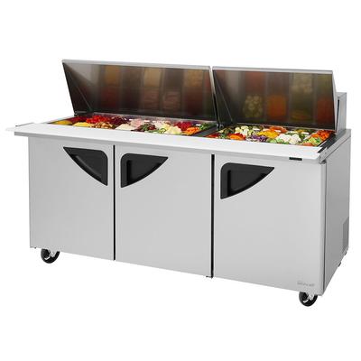 Turbo Air TST-72SD-30-N 72 5/8" Super Deluxe Mega Top Sandwich/Salad Prep Table w/ Refrigerated Base, 115v, Stainless Steel