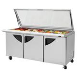 Turbo Air TST-72SD-30-N-GL Super Deluxe 72 5/8" Sandwich/Salad Prep Table w/ Refrigerated Base, 115v, Stainless Steel