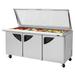 Turbo Air TST-72SD-30-N-GL Super Deluxe 72 5/8" Sandwich/Salad Prep Table w/ Refrigerated Base, 115v, Stainless Steel