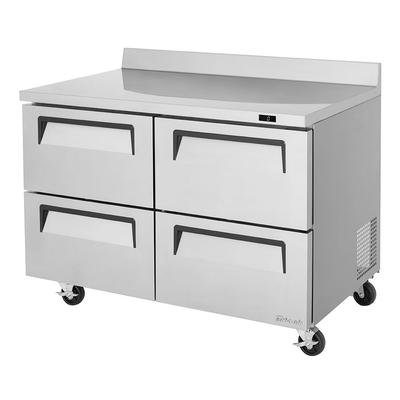 Turbo Air TWF-48SD-D4-N Super Deluxe 48 1/4" W Worktop Freezer w/ (2) Sections & (4) Drawers, 115v, Stainless Steel