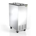 Silver King SKFI15-ELUS1 14" Mobile Ice Cream Dipping Cabinet w/ (2) 3 gal Tub Capacity - Silver, 115v, (2) 3-gal. Tubs, Galvanized & Stainless Steel