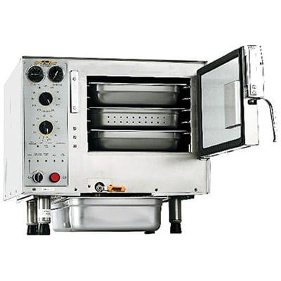 AccuTemp S32403D110 (3) Pan Convection Steamer - Countertop, Holding Capability, 240v/3ph, Boilerless, 3-Pan Capacity