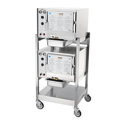 AccuTemp S32403D110DBL 6 Pan Convection Commercial Steamer - Stand, Holding Capabilty, 240v/3ph