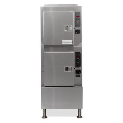 Cleveland 24CGA10 LP (10) Pan Convection Commercial Steamer - Cabinet, Descaling Port, Liquid Propane, 10 Pan Capacity, LP Gas, Stainless Steel, Gas Type: LP