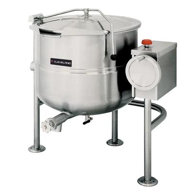 Cleveland KDL-60-T 60 gal Steam Kettle - Manual Tilt, 2/3 Jacket, Direct Steam, Tilting, Stainless Steel