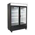 Kool-It KGF-48 54" 2 Section Display Freezer w/ Swing Doors - Bottom Mount Compressor, Black, 115v