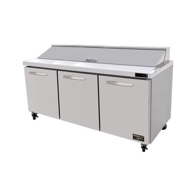 Kool-It KST-72-3 72 2/5" Kool-It Sandwich/Salad Prep Table w/ Refrigerated Base, 115v, Stainless Steel