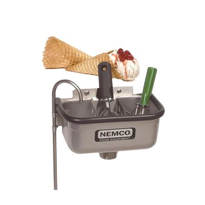 Nemco 10" Spade Cleaning Well - 3/8" Round Spigot, Rubber Bumper, Stainless Steel, 77316-10A