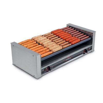 Nemco 8036-SLT Roll-A-Grill 36 Hot Dog Roller Grill - Slanted Top, 120v, Stainless Steel