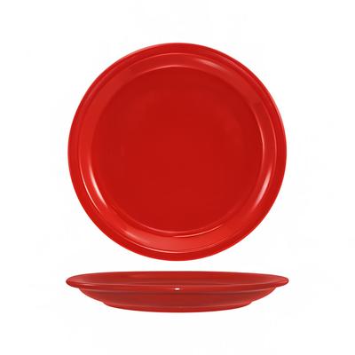 ITI CAN-7-CR 7 1/4" Round Cancun Plate - Ceramic, Crimson Red