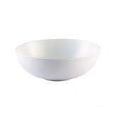 CAC MXS-9 60 oz Round Mix Salad Bowl - Porcelain, Super White