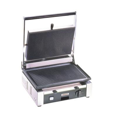 Cecilware Pro TSG1G Single Commercial Panini Press w/ Cast Iron Grooved Plates, 110v, 14-1/2