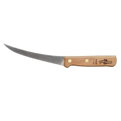 Dexter Russell 12741-6 6" Semi-Stiff Curved Boning Knife w/ Beech Handle, Carbon Steel