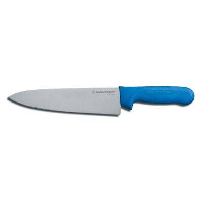 Dexter Russell S145-8C-PCP SANI-SAFE 8" Chef's Knife w/ Polypropylene Blue Handle, Carbon Steel, 8" High-Carbon Steel Blade, Blue Polypropylene Handle