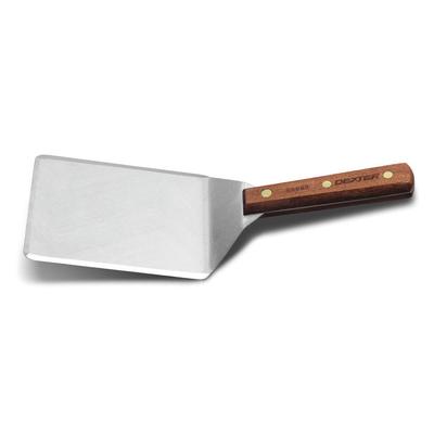 Dexter Russell 85869PCP 6"x5" Hamburger Turner w/ Rosewood Handle, Stainless Steel, 6" x 5", Silver