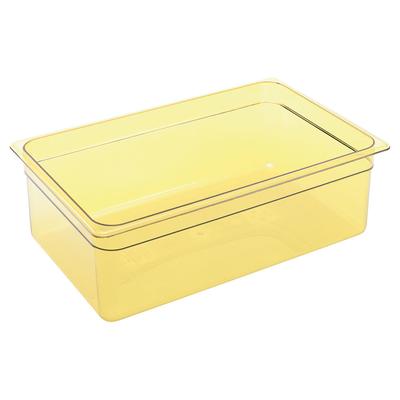 Cambro 16HP150 6"D Full Size High Temp Food Pan - Non-Stick, Amber