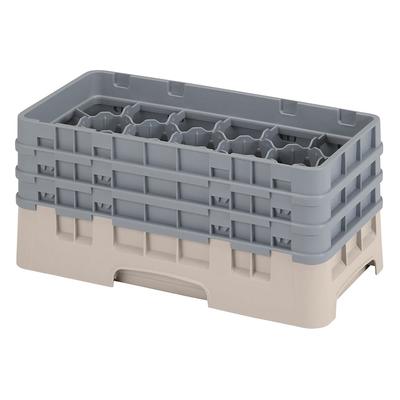 Cambro 17HS638184 Camrack Glass Rack - (3)Extenders, 17 Compartment, Beige, 17 Compartments, 3 Extenders