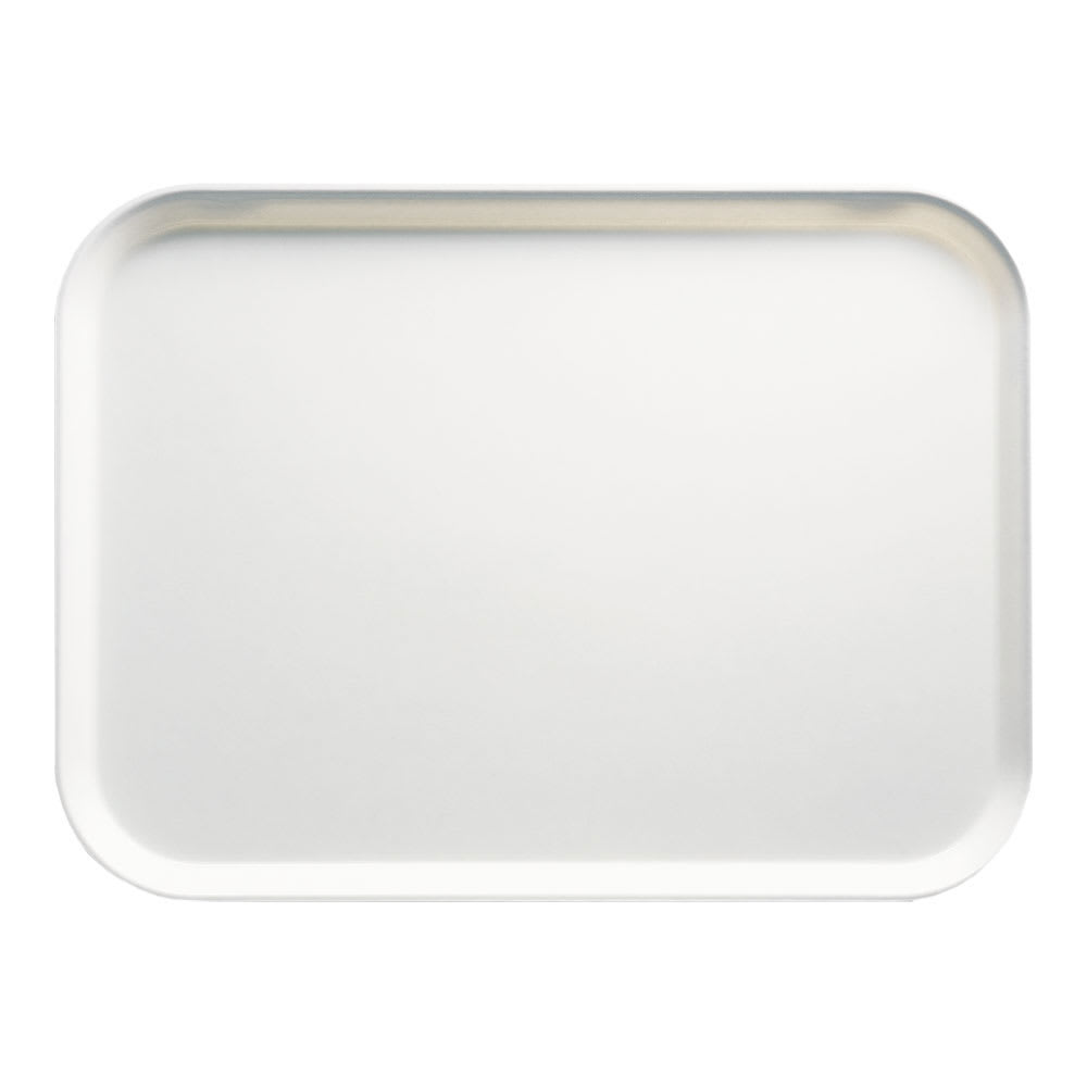 Cambro 810148 Fiberglass Camtray Cafeteria Tray - 9 4/5"L x 8"W, White, 1 Dozen