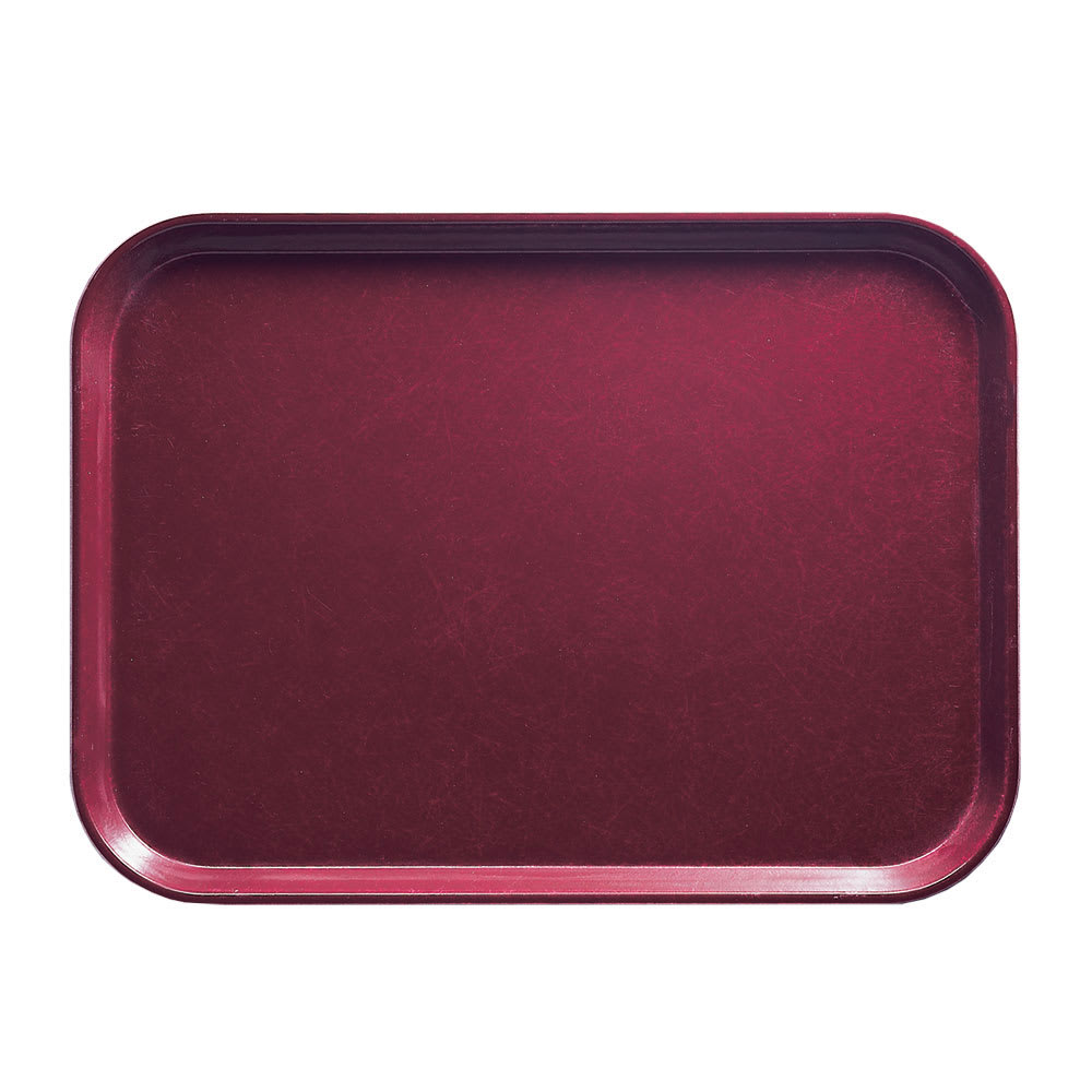 Cambro 810522 Fiberglass Camtray Cafeteria Tray - 9 4/5"L x 8"W, Burgundy Wine, Red, 1 Dozen