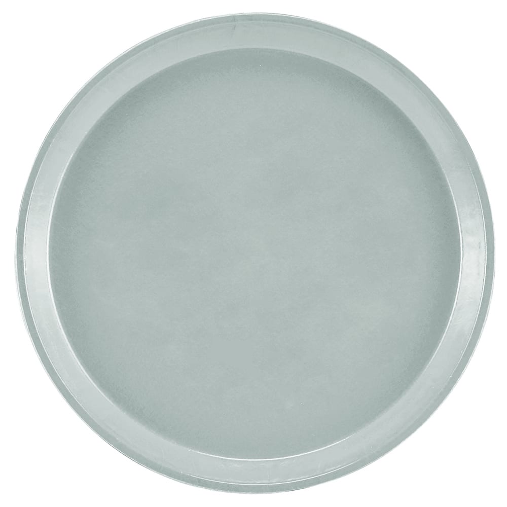 Cambro 900107 9" Round Serving Camtray - Fiberglass, Pearl Gray, Case of 12