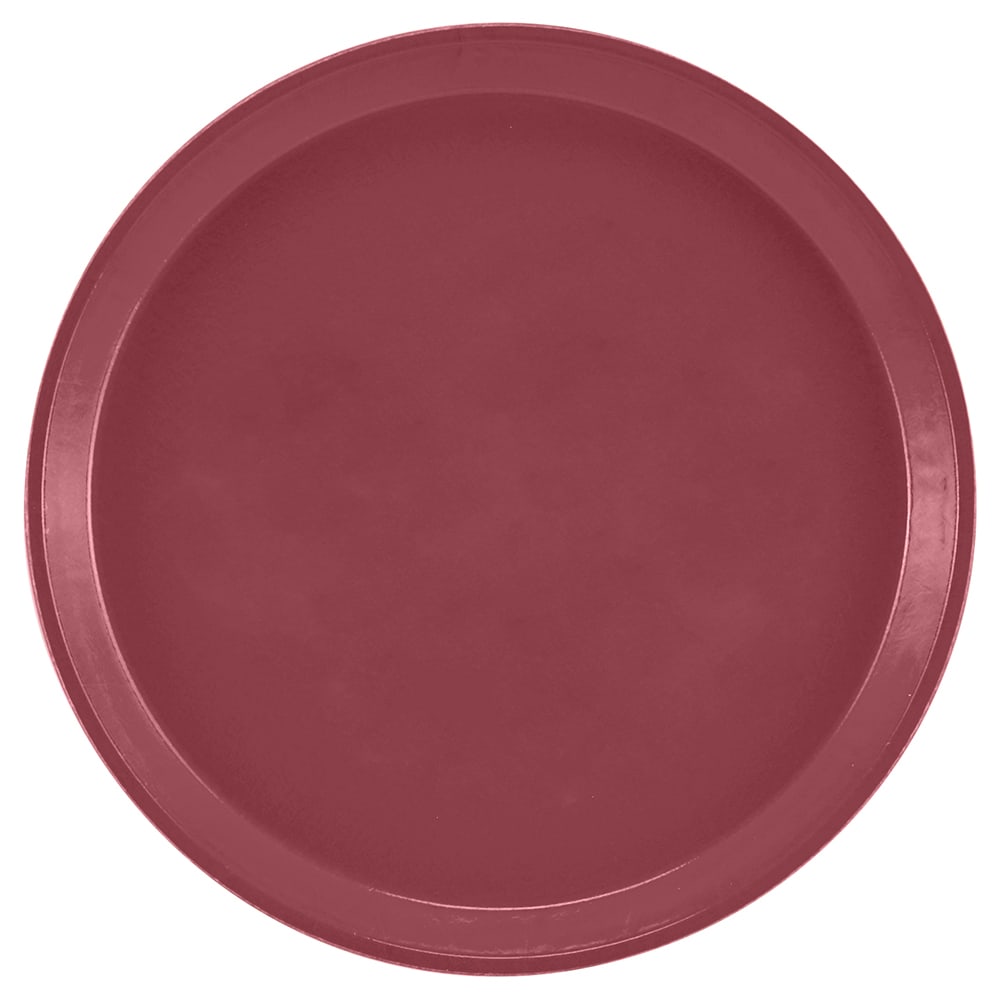 Cambro 900410 9" Round Serving Camtray - Fiberglass, Raspberry Cream, Red, Case of 12