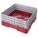 Cambro BR712163 Camrack Base Rack - (3)Extenders, 1 Compartment, 8 7/8"H, Red, With (3) Extenders, Full Size