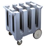 Cambro DC575191 23 1/2" Mobile Dish Caddy w/ (6) Columns - Plastic, Granite Gray