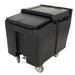 Cambro ICS125L110 125 lb Insulated Mobile Ice Caddy - Plastic, Black, 125-lb. Capacity, SlidingLid Series