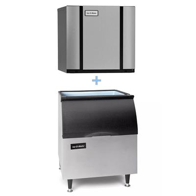 Ice-O-Matic CIM0320HA/B40PS/KBT19 313 lb Elevation Series Half Cube Commercial Ice Machine w/ Bin - 344 lb Storage, Air Cooled, 115v