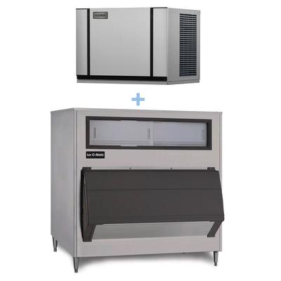Ice-O-Matic CIM0430FA/B1600-60 435 lb Elevation Series Full Cube Commercial Ice Machine w/ Bin - 1660 lb Storage, Air Cooled, 115v, Stainless Steel