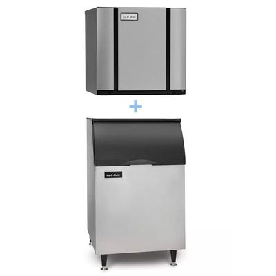Ice-O-Matic CIM0520FA/B55PS/KBT19 561 lb Elevation Series Full Cube Commercial Ice Machine w/ Bin - 510 lb Storage, Air Cooled, 115v, Adjustable Legs