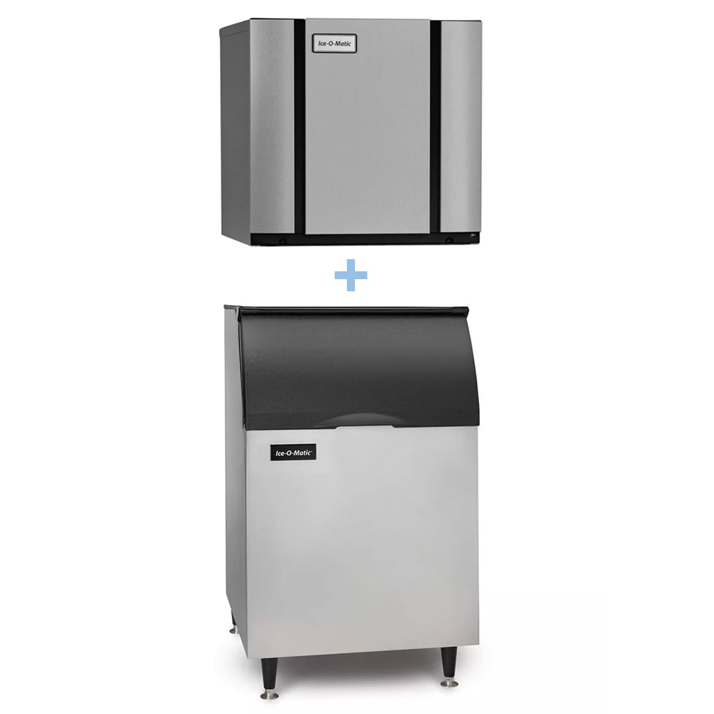 Ice-O-Matic CIM0520HA/B55PS/KBT19 561 lb Elevation Series Half Cube Commercial Ice Machine w/ Bin - 510 lb Storage, Air Cooled, 115v, Self-Contained Condenser