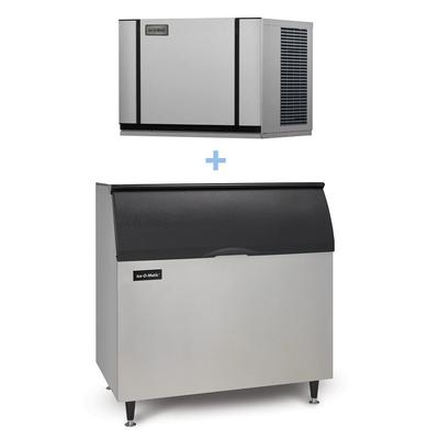 Ice-O-Matic CIM0530HA/B110PS/BPF-1 561 lb Elevation Series Half Cube Commercial Ice Machine w/ Bin - 854 lb Storage, Air Cooled, 115v, Self-Contained Condenser