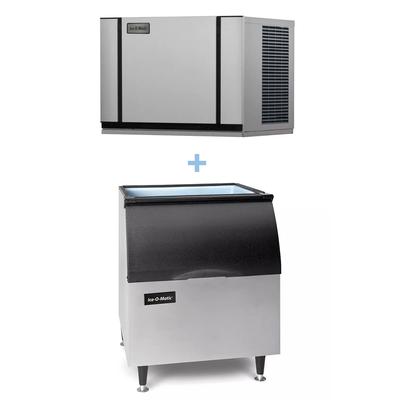 Ice-O-Matic CIM0530HA/B40PS 561 lb Elevation Series Half Cube Commercial Ice Machine w/ Bin - 344 lb Storage, Air Cooled, 115v, 520 lb. Production