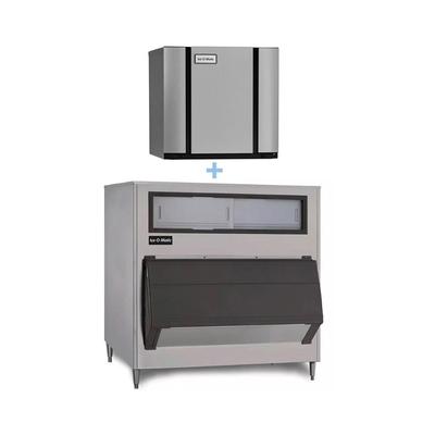 Ice-O-Matic CIM1446FW/B1325-60 1560 lb Elevation Series Full Cube Commercial Ice Machine w/ Bin - 1325 lb Storage, Water Cooled, 208-230v, 1,560-lb. Production, Stainless Steel