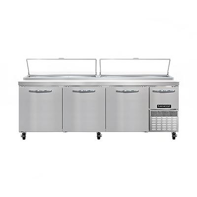 Continental PA93N 93" Pizza Prep Table w/ Refrigerated Base, 115v, Stainless Steel