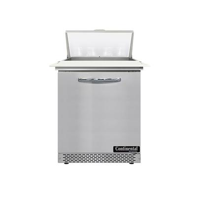 Continental SW27N8C-FB 27" Sandwich/Salad Prep Table w/ Refrigerated Base, 115v, Stainless Steel