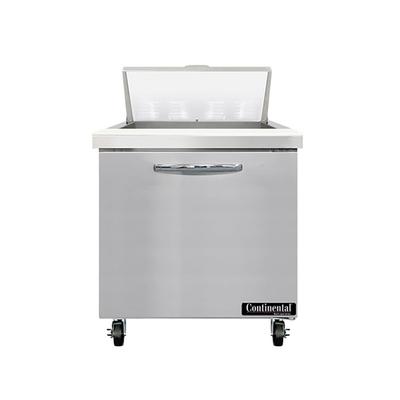 Continental SW32N8 32" Sandwich/Salad Prep Table w/ Refrigerated Base, 115v, Stainless Steel