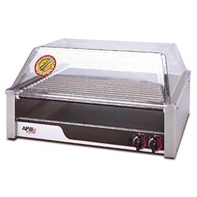 APW HR-50 50 Hot Dog Roller Grill - Flat Top, 120v, Stainless Steel