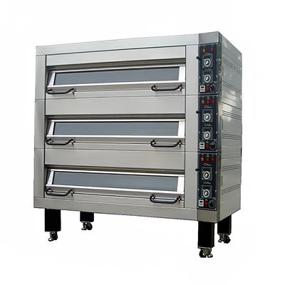 Bakemax BMFD004 The BakeMax Quad All Purpose Deck Oven, 220v, Stainless Steel