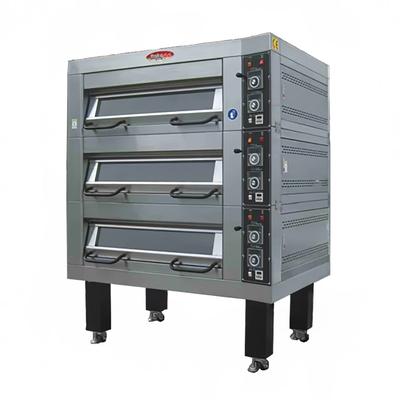 Bakemax BMTD001 Floor Model Single Multi-Purpose Deck Oven - 220v, Stainless Steel